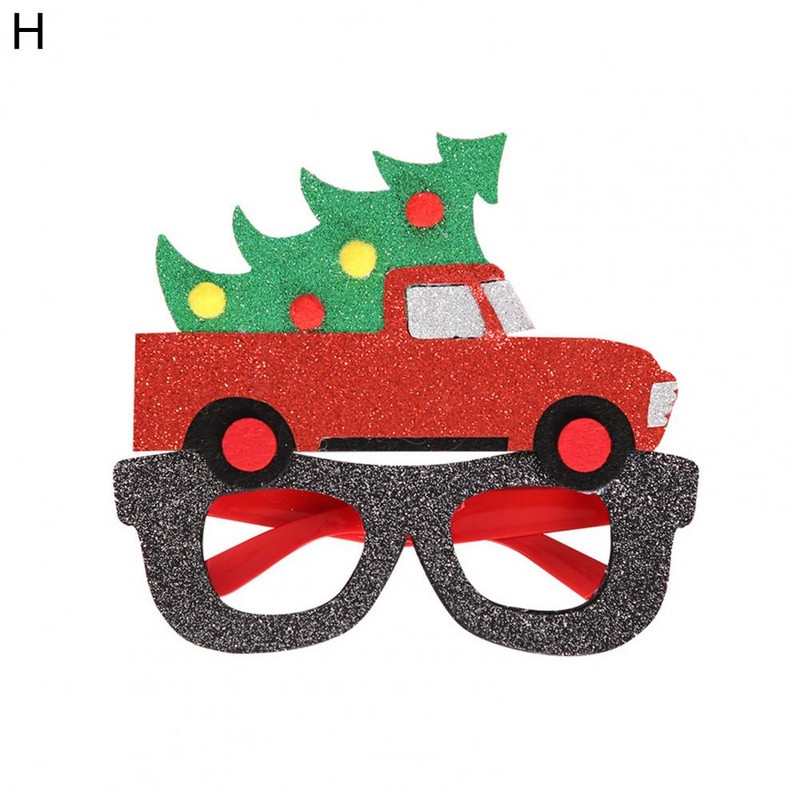 Subtilus ilgai išliekantis mielas Kalėdų Senelis Kalėdų eglutė briedžių akinių rėmelis Kalėdoms Kalėdiniai akiniai Kalėdiniai akiniai