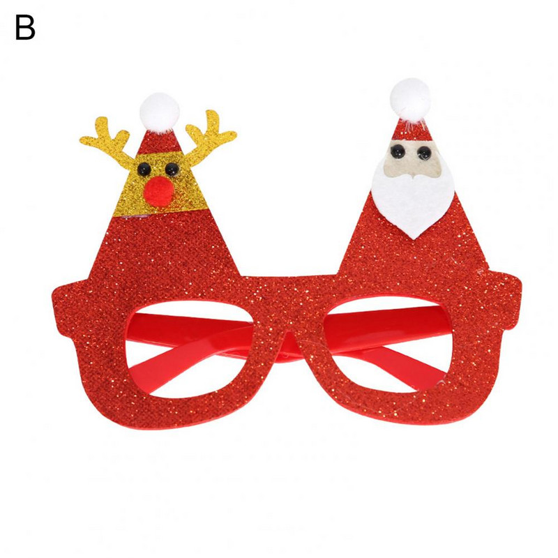 Subtilus ilgai išliekantis mielas Kalėdų Senelis Kalėdų eglutė briedžių akinių rėmelis Kalėdoms Kalėdiniai akiniai Kalėdiniai akiniai