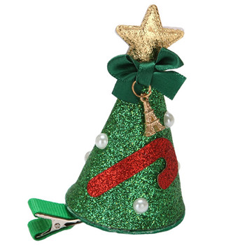 Χριστουγεννιάτικα κλιπ μαλλιών Χριστουγεννιάτικο δέντρο καπέλο καπέλο χριστουγεννιάτικο αξεσουάρ μαλλιών για κορίτσι Παιδικό ντεκόρ για γιορτινό πάρτι