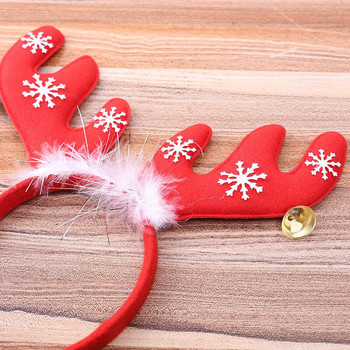 Κόκκινο χακί Χριστουγεννιάτικα αυτιά ελαφιού Φτερό καμπάνα Χριστουγεννιάτικο κορδόνι Κέρατα κεφαλής κούμπωμα κεφαλής χριστουγεννιάτικο ντεκόρ Προμήθειες για γιορτινό πάρτι