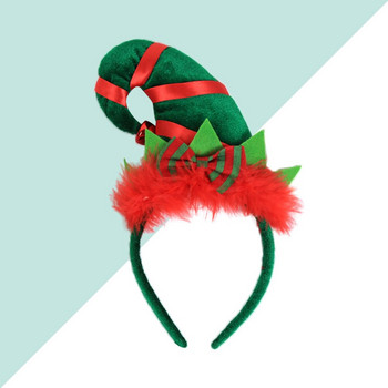 Ξωτικό καπέλο Χριστουγεννιάτικο χτένισμα καπέλα κεφαλόδεσμος στολή Santa Unisex Καπέλα Jingle Bells Αυτιά Στεφάνη μαλλιών