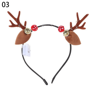 Novo za djecu Trepereće trake za glavu Svjetleći rogovi Svjetleće božićne trake za glavu Božićni ukrasi LED trake za kosu
