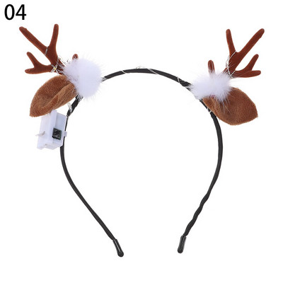 Novo za djecu Trepereće trake za glavu Svjetleći rogovi Svjetleće božićne trake za glavu Božićni ukrasi LED trake za kosu