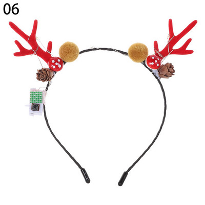 Novo za djecu Trepereće trake za glavu Svjetleći rogovi Svjetleće božićne trake za glavu Božićni ukrasi LED trake za kosu