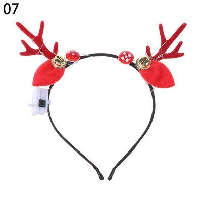 Novo za djecu Trepereće trake za glavu Svjetleći rogovi Svjetleće božićne trake za glavu Božićni ukrasi LED trake za kosu