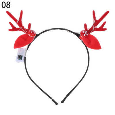 Novo za djecu Trepereće trake za glavu Svjetleći rogovi Svjetleće božićne trake za glavu Božićni ukrasi LED trake za kosu