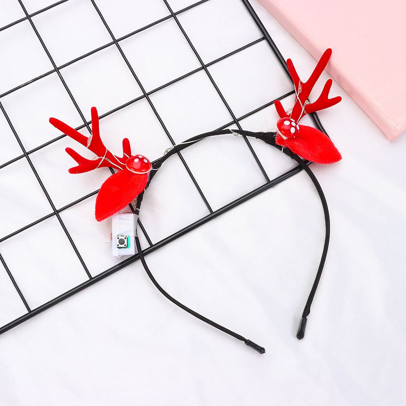 Novo za djecu Trepereće trake za glavu Svjetleći rogovi Svjetleće božićne trake za glavu Božićni ukrasi LED trake za kosu
