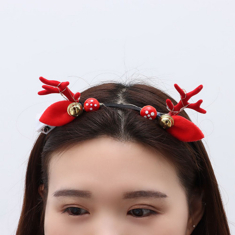 Novo za djecu Trepereće trake za glavu Svjetleći rogovi Svjetleće božićne trake za glavu Božićni ukrasi LED trake za kosu