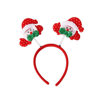 Crtani crveni božićni remen za kosu Djed Mraz Snjegović Antlers Traka za glavu Sretan Božić Dekoracija Odrasla djeca