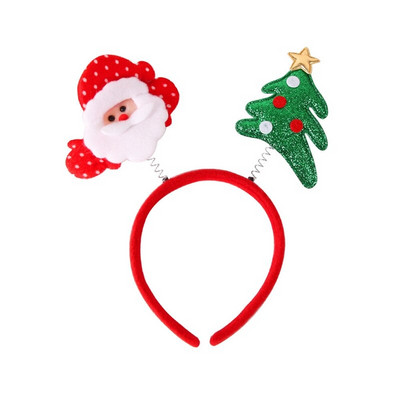 Crtani crveni božićni remen za kosu Djed Mraz Snjegović Antlers Traka za glavu Sretan Božić Dekoracija Odrasla djeca