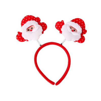 Crtani crveni božićni remen za kosu Djed Mraz Snjegović Antlers Traka za glavu Sretan Božić Dekoracija Odrasla djeca