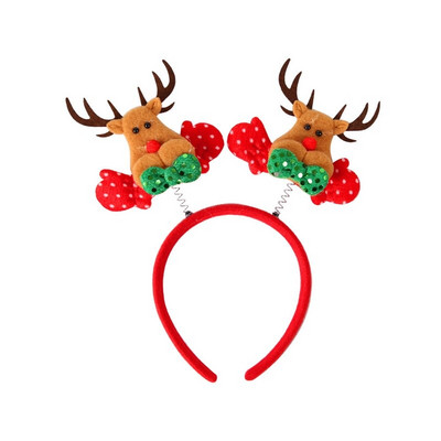 Crtani crveni božićni remen za kosu Djed Mraz Snjegović Antlers Traka za glavu Sretan Božić Dekoracija Odrasla djeca