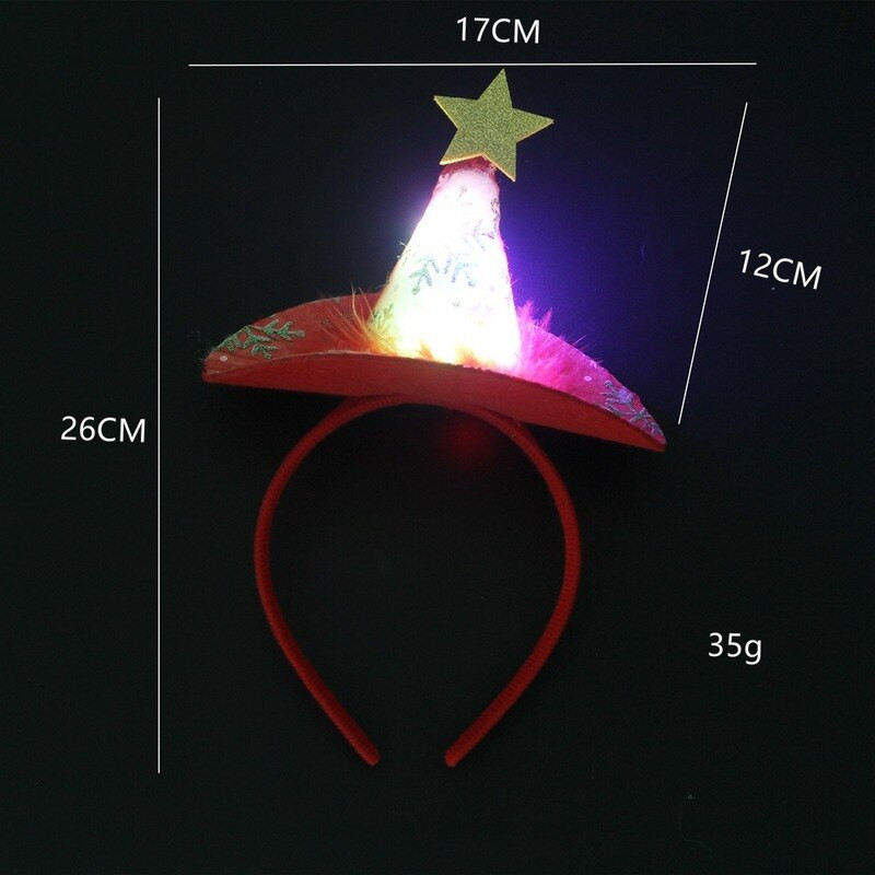 LED svjetla Sjajuće crveno perje Šeširi Trake za glavu Pokrivala za glavu Lopta za zabavu Dijete Odrasli Dekoracije Božić Rođendan Vjenčanje