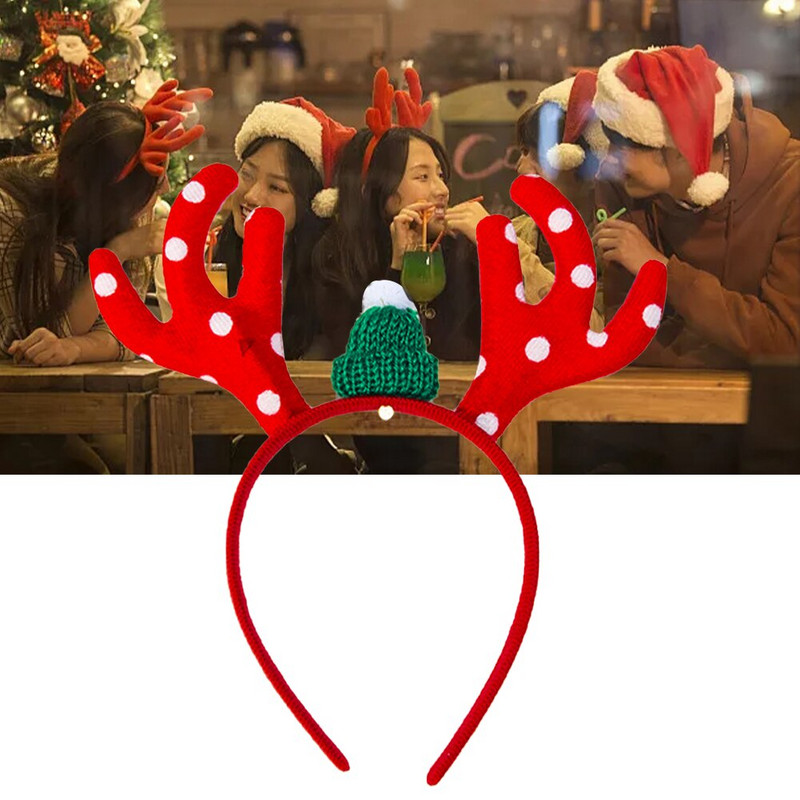 За деца Възрастни Коледна лента за глава Плат Оформяне на дома Преносим парти декор Cosplay Подарък Фестивали Издръжливи аксесоари за коса