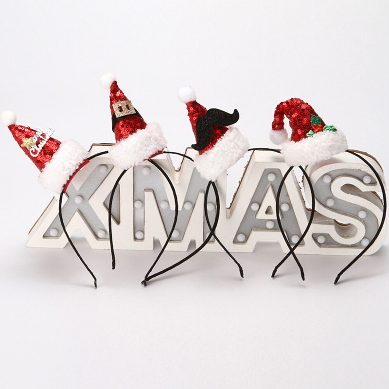 Jõulud Juuksed Hatparty Klambrid Peapael Jõuluvana Barrettes Armas Band Peakate Peakate Aksessuaarid Täiskasvanute Dekoratsioon Juuksenõel Bopper Mini