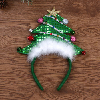 Χριστουγεννιάτικες γιορτές Headbandswomen Tree Kids Headband Funny Hat Months Andelf Led Pieces Bow λευκόχρυσο καρό τάρανδος