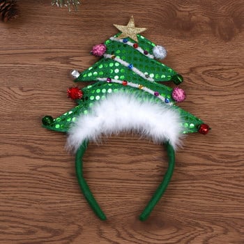 Χριστουγεννιάτικες γιορτές Headbandswomen Tree Kids Headband Funny Hat Months Andelf Led Pieces Bow λευκόχρυσο καρό τάρανδος