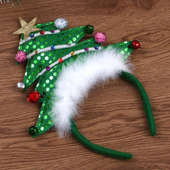 Χριστουγεννιάτικες γιορτές Headbandswomen Tree Kids Headband Funny Hat Months Andelf Led Pieces Bow λευκόχρυσο καρό τάρανδος