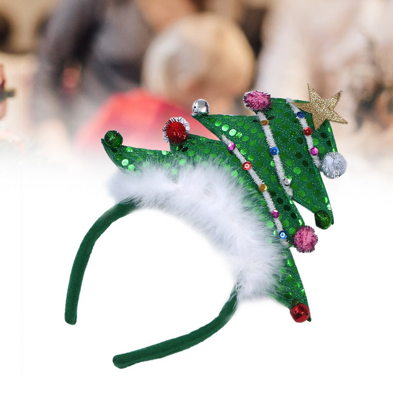 Kalėdų atostogų galvos tvarsčiai Moterų eglutė Vaikų galvos juosta Juokinga kepurė Mėnesiai Andelf Led detalės Lankas balto aukso elnio pledas šviesa
