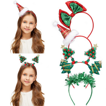 Χριστουγεννιάτικο καπέλο κεφαλόδεσμο Δέντρο Headdressholiday Toppersbows Mini Santa Headpieces