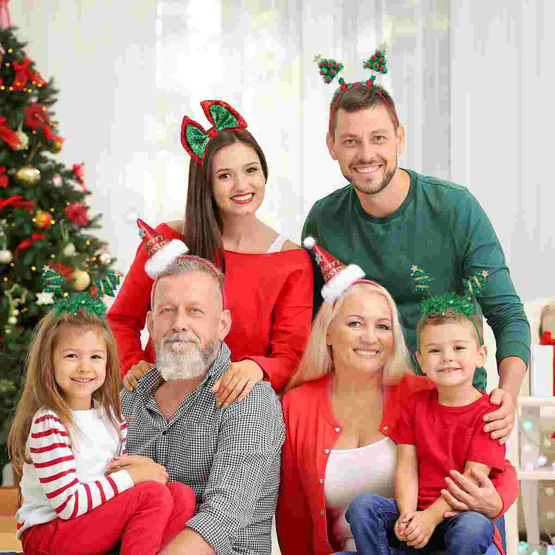 Božićna traka za glavu Šešir Trake za glavu Drvo Pokrivalo za glavublagdanske vrhove Mašne Mini Pokrivala za glavu Djeda Božićnjaka