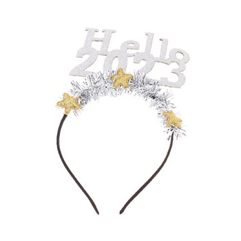 Funny Hello 2023 Headband Hair Hoop Photo Props Party Hair Accessory for Party Favor Girls Holiday Decorations