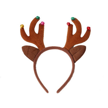 Лента за глава с еленови рога Коледа за жени Еленови рога Аксесоари за коса Хелоуин Елф ленти за глава Парти сувенири