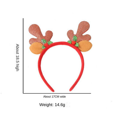 Põhjapõdrasarvede peapaelad, jõulud naistele, sarvede juuste aksessuaarid Halloweeni päkapikupeapaelad, peoteened