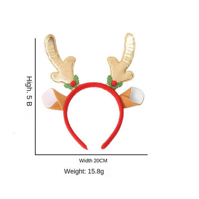 Põhjapõdrasarvede peapaelad, jõulud naistele, sarvede juuste aksessuaarid Halloweeni päkapikupeapaelad, peoteened