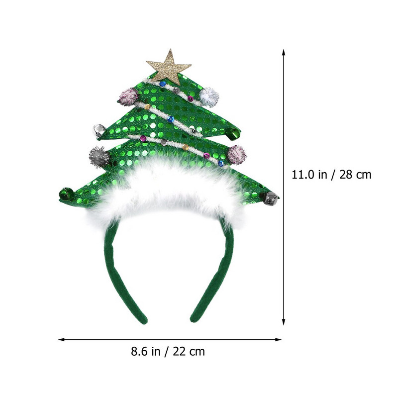 Sărbători de Crăciun bentite copac copac copii bentiță pălărie amuzantă lună roz Spiriduş Led piese fundă aur alb ren carouri lumina