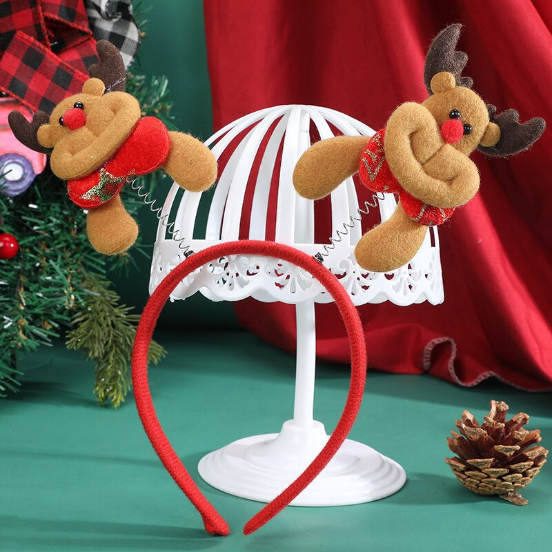 Božićna traka za glavu Božićna crtana traka za glavu Božićna kopča za glavu Božićni ukrasi Trake za glavu sa šeširom sobova Djeda Božićnjaka
