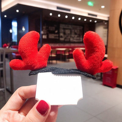 Armsad täiskasvanud lapsed jõulukaunistus Juuksenõel Armas põdrasarvest peakate Juuksenõel Müts Juuksepael Juukseaksessuaarid Kleit