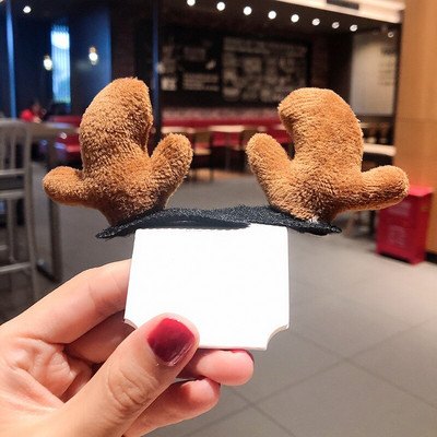 Armsad täiskasvanud lapsed jõulukaunistus Juuksenõel Armas põdrasarvest peakate Juuksenõel Müts Juuksepael Juukseaksessuaarid Kleit