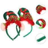 Božićna traka za glavu Šešir Vilenjačka kosa Trake za glavu Partyband Pokrivalo za glavu Dječji obruč Vrpca za kosu Kostim Djeda Mraza Kopča Poklon za glavu