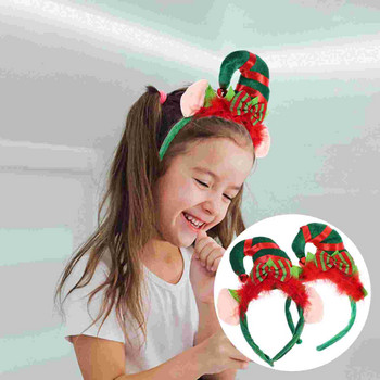 Χριστουγεννιάτικο καπέλο κεφαλόδεσμο ξωτικό Μαλλιά κεφαλόδεσμος κεφαλόδεσμος κεφαλής Παιδική στεφάνη για κορίτσια Κοστούμια Santa Hairband Μπομπονιέρες κούμπωμα