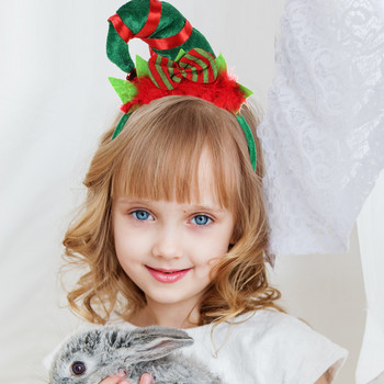Χριστουγεννιάτικο καπέλο κεφαλόδεσμο ξωτικό Μαλλιά κεφαλόδεσμος κεφαλόδεσμος κεφαλής Παιδική στεφάνη για κορίτσια Κοστούμια Santa Hairband Μπομπονιέρες κούμπωμα