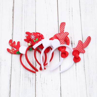 Χριστουγεννιάτικο πάρτι με κορδόνια Forhat Κέρατα κεφαλής τάρανδος Μαλλιά Διακόσμηση κεφαλόδεσμου με ξωτικά Ενήλικες Δέντρο Παιδιά Santa Hoop Cute