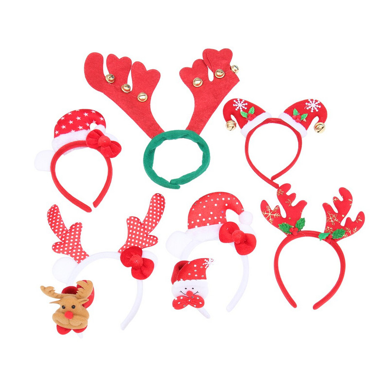 Χριστουγεννιάτικο πάρτι με κορδόνια Forhat Κέρατα κεφαλής τάρανδος Μαλλιά Διακόσμηση κεφαλόδεσμου με ξωτικά Ενήλικες Δέντρο Παιδιά Santa Hoop Cute