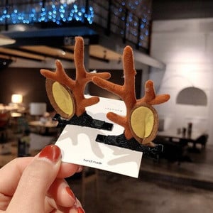 Božićna frizura Ukosnica od roga Party traka za kosu Kostim za djevojčice Trake za kosu Božićni ukrasi za kosu božićna traka za glavu