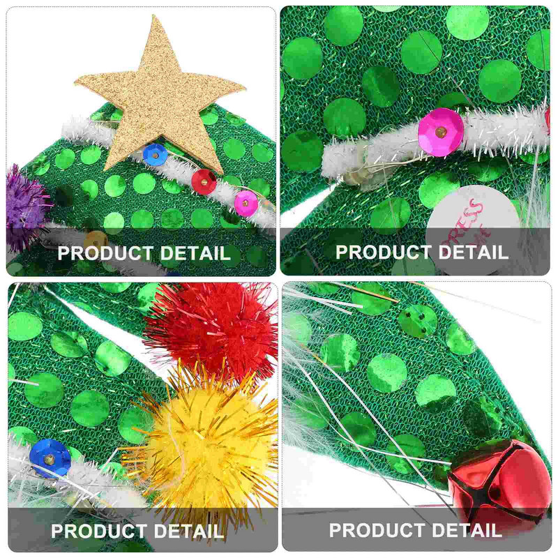 Jõulupeapael Peapael Juuksur Tree Party Naiste Müts Peakate Jõuluvana kostüümirõngas Tüdrukutele Täiskasvanute Kerge Juuksepael Pühade Litrid