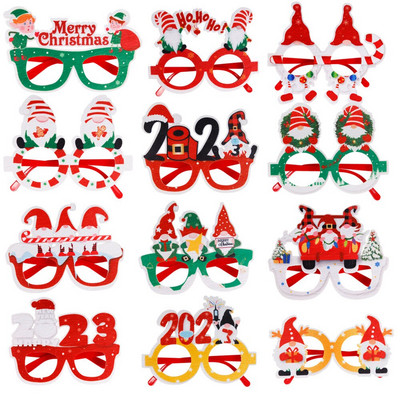 Коледна украса 2023 Коледна рамка за очила Очила на Дядо Коледа Снежен човек Очила за възрастни деца Коледни подаръци Коледен декор 2023 Подарък за Нова година