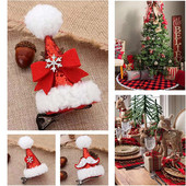 Roku darbs Ziemassvētku cepures matu sprādzes bērniem meitenēm Bling matu sprādzes Skaisti matu aksesuāri bērniem Jaungada dāvana Ziemassvētku matu sprādzes