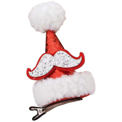 Roku darbs Ziemassvētku cepures matu sprādzes bērniem meitenēm Bling matu sprādzes Skaisti matu aksesuāri bērniem Jaungada dāvana Ziemassvētku matu sprādzes