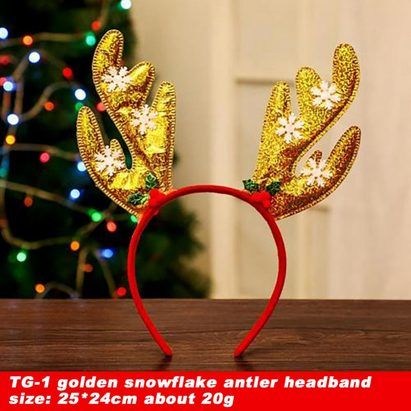 Bentite de Crăciun Decoratiuni Pentru Copii Moș Crăciun Elk Antlers Bentita pentru copii Copii Navidad Noel Anul Nou 2023 Accesorii pentru păr