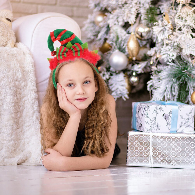 Božićni vilenjak Traka za kosu Šešir Trake za kosu Cosplay Party dodaci Noć vještica Ženska frizura Kostim Traka za kosu Traka za kosu