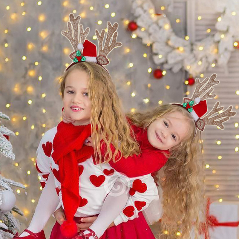 Božićna traka za glavu Sob Božićno drvce Pokrivalo za glavu Traka za kosu Ukrasi Dječji božićni kostim Zabava Nova godina Navidad 2023. dar