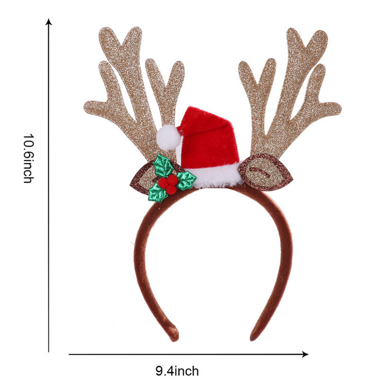 Božićna traka za glavu Sob Božićno drvce Pokrivalo za glavu Traka za kosu Ukrasi Dječji božićni kostim Zabava Nova godina Navidad 2023. dar