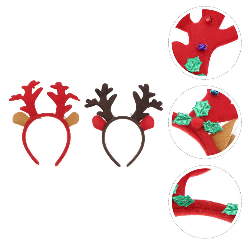 Crăciun ren bentiță coarne de păr Căprioare capul capului căprioară pălării pentru copac pentru petrecere copii femei urechi bentite accesorii pălărie