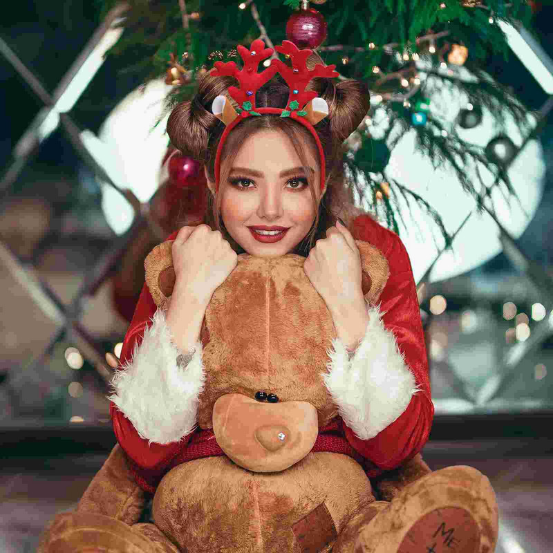 Crăciun ren bentiță coarne de păr Căprioare capul capului căprioară pălării pentru copac pentru petrecere copii femei urechi bentite accesorii pălărie