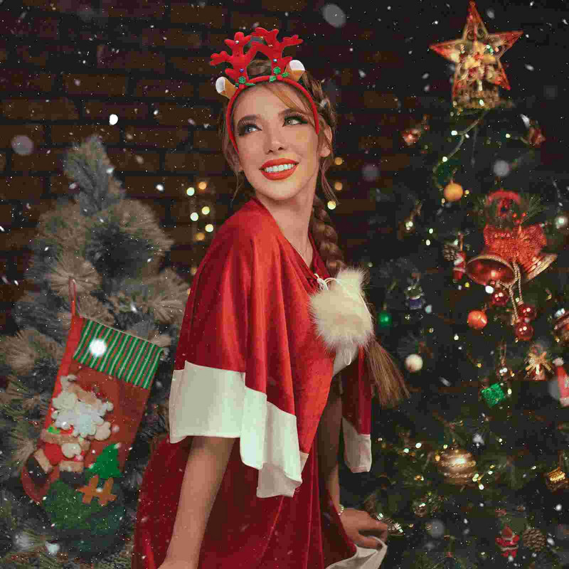 Crăciun ren bentiță coarne de păr Căprioare capul capului căprioară pălării pentru copac pentru petrecere copii femei urechi bentite accesorii pălărie